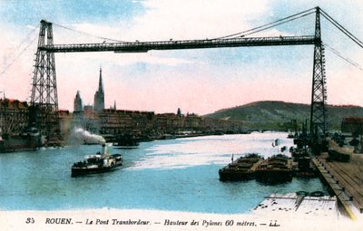 Rouen, a ponte de transporte, ponte de transporte, século 20 de Unbekannt