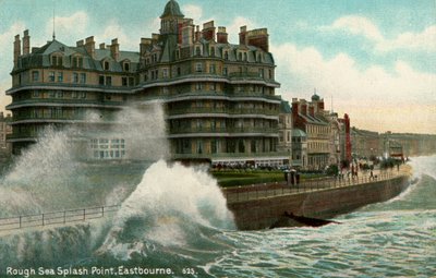 Mar agitado, ponto de respingo, Eastbourne, Sussex, c1912 de Unbekannt