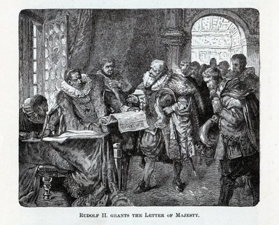 Rudolf II concede a Carta de Majestade, 1882 de Unbekannt