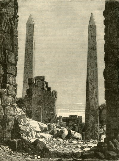 Ruínas em Karnak, 1890. de Unbekannt