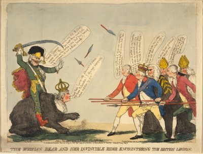 Urso russo e seu cavaleiro invencível, 1791 de Unbekannt
