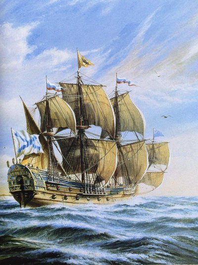 Navio russo da linha Poltava, 1712 de Unbekannt