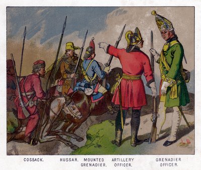 Soldados russos de 1760 XIX centruy de Unbekannt