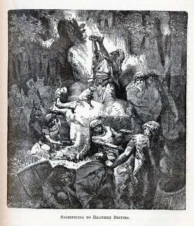 Sacrifício às deidades pagãs, 1882 de Unbekannt