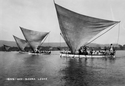 Barcos à vela, Serra Leoa, século XX de Unbekannt