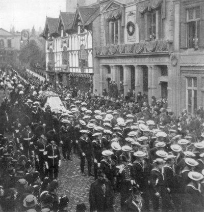 Marinheiros, puxando, a, carruagem arma carregando, caixão, de, rainha Victoria, Windsor, Berkshire, 1901 de Unbekannt