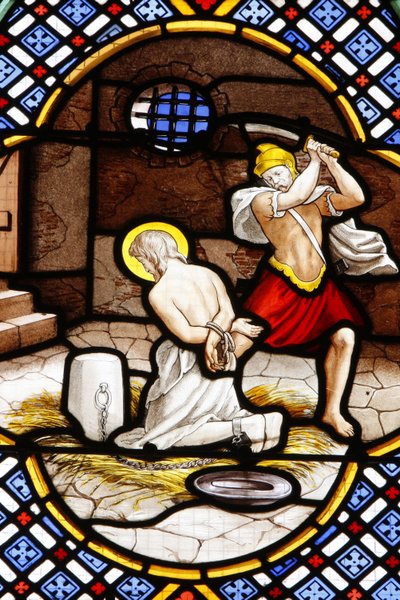 Catedral de Saint-Corentin (Saint Corentin), Quimper Vidro manchado: morte de João Batista, Quimper, França de Unbekannt