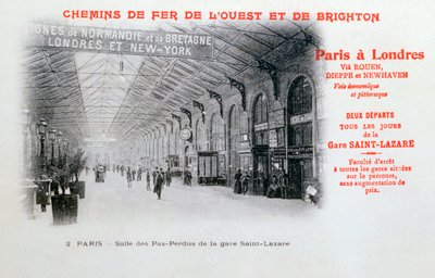 Estação Saint-Lazare, Paris, c1900 de Unbekannt