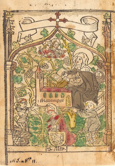 Santo Alto, Santa Brígida e os Fundadores do Mariamunster, c. 1500. de Unbekannt