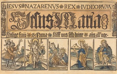 Santa Ana, Madona com o Menino e Santos Cristóvão, Sebastião, Clara..., c. 15001525. de Unbekannt