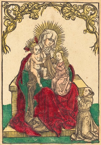 Santa Ana, a Madona e o Menino e um monge franciscano, c. 1500. de Unbekannt