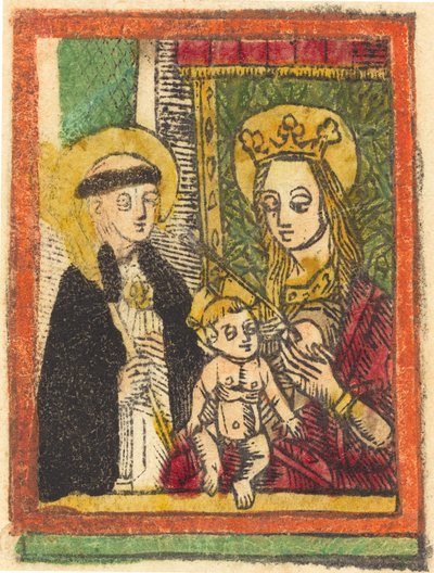 São Bernardo com a Madona e o Menino, 14801500. de Unbekannt