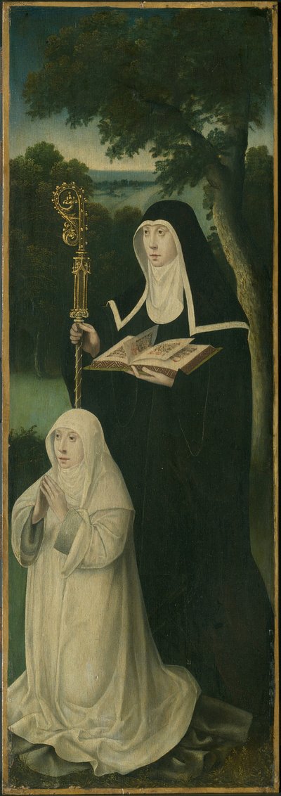 Santa Gertrudes de Nivelles e uma Cônegoa Agostiniana, 152550. de Unbekannt
