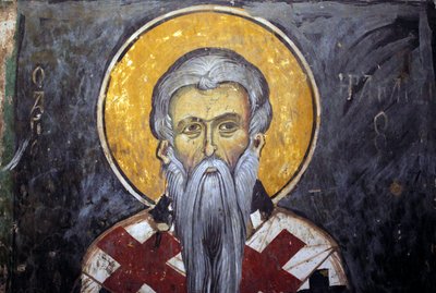 Santo Iraklion (Heraklion) Afresco bizantino do mosteiro de Agios Ioannis Lampadistis, São João Lampadistis Chipre século XI Igrejas pintadas UNESCO site Troodos, Chipre de Unbekannt