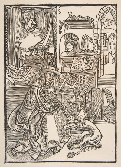 São Jerônimo extraindo um espinho do pé do Lions, Lyon 1508 copy.nd de Unbekannt