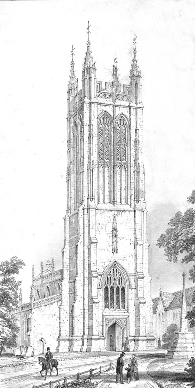 Igreja de Saint Peters, Evercreech, Somerset, c1850s de Unbekannt