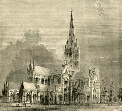 Catedral de Salisbury, 1890. de Unbekannt