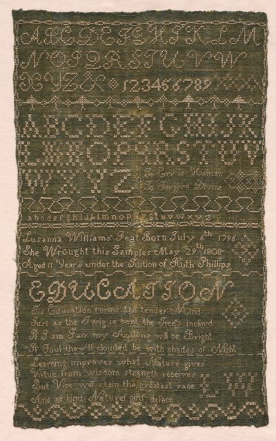 Sampler, 1808. de Unbekannt