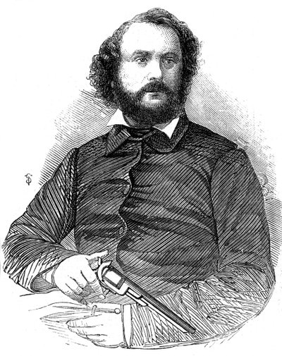 Samuel Colt 1814-1862, inventor do revólver Colt, 1856 de Unbekannt