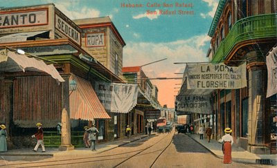 Rua San Rafael, Havana, Cuba, c1910 de Unbekannt
