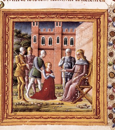 Sara apresentada ao faraó, Miniatura pintada por Marco Giovanni Dell