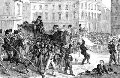 Cena em uma revolta de Belfast no final do século XIX de Unbekannt