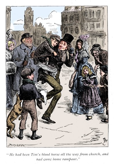 Cena de A Christmas Carol de Charles Dickens, 1843 de Unbekannt