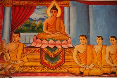 Cena da vida do Buda Vientiane Laos de Unbekannt
