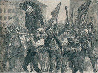 Cena nos motins de Belfast, século XIX 1906. de Unbekannt