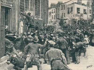 Cena nos motins de Birmingham no Popery, 1868 1906 de Unbekannt
