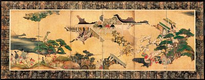 Cenas do conto de Genji Genji monogatari, século XVII de Unbekannt