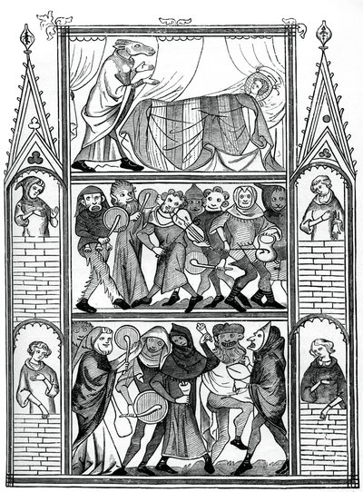 Cenas da História de Fauvel, século XV, 1870 de Unbekannt