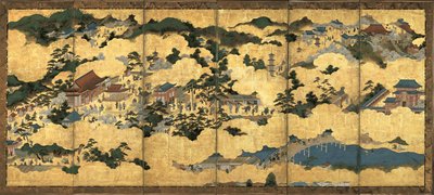 Cenas em e arredores Kyoto, ca 1690 de Unbekannt
