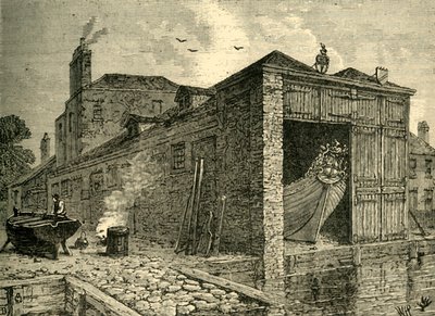 Searles Boat-Yard em 1830, c1878. de Unbekannt