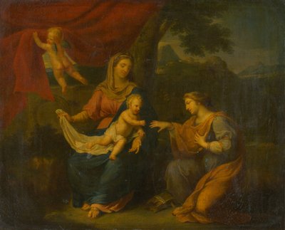 Madonna sentada com Santa Catarina de Unbekannt