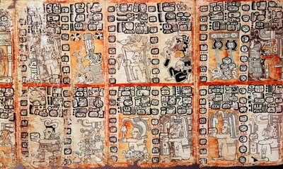 Seção do Codex Maia Troano, século XV de Unbekannt