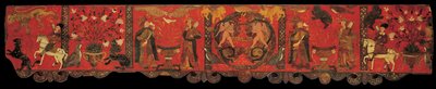 Seção de painéis de madeira com pintura decorativa, 1770-1780 de Unbekannt