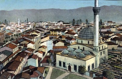 Sérvia, Monastir: vista de uma mesquita, Monastir é chamado de desormais Bitola e está localizado em Macedoine - Postcard 1914-1918 de Unbekannt