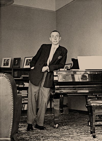 Sergei Rachmaninoff, na Villa Senar, 1939. de Unbekannt