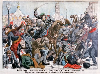 Lutas sérias pelo Movimento Liberal na Rússia, São Petersburgo, 1904 de Unbekannt