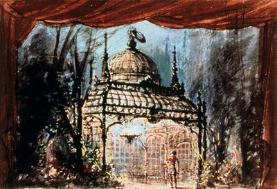 Cenografia para Mozarts A flauta mágica, 1863 de Unbekannt
