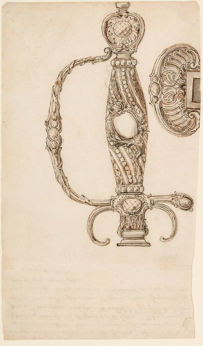 Conjunto de quatro designs para Smallswords, ca. 1725-80. de Unbekannt