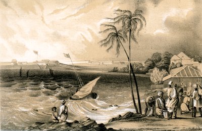 Cenário da monção, Cannanore Fort, 1847 de Unbekannt