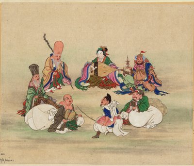 Sete deuses da sorte, ca 1878 de Unbekannt