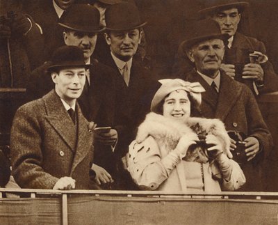 Compartilhando uma piada em Aintree, 1937 de Unbekannt