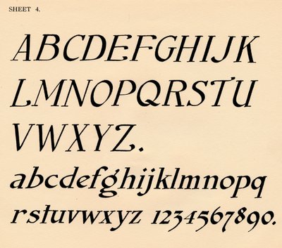Folha 4, de um portfólio de alfabetos, 1929 de Unbekannt