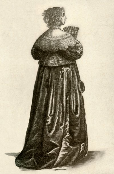 Mostra o vestido de uma dama inglesa, 1640, 1937. de Unbekannt