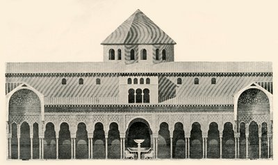 Elevação lateral da corte dos leões e da fonte, século XIX, 1907. de Unbekannt