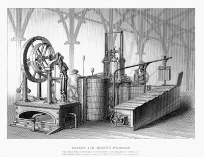 Siebe e Harrisons patenteiam a máquina de fazer gelo, 1862 de Unbekannt