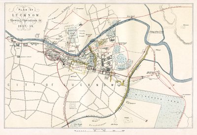 Cerco a Lucknow, Índia, 1857, 1893 de Unbekannt